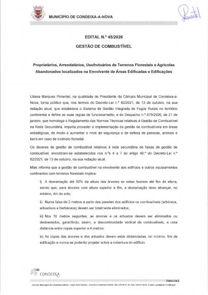 Edital n&ordm;45 - Gest&atilde;o de Combust&iacute;vel