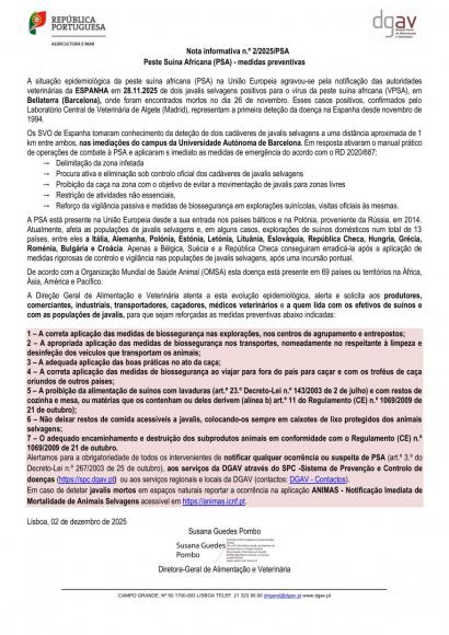 Peste Su&iacute;na Africana 