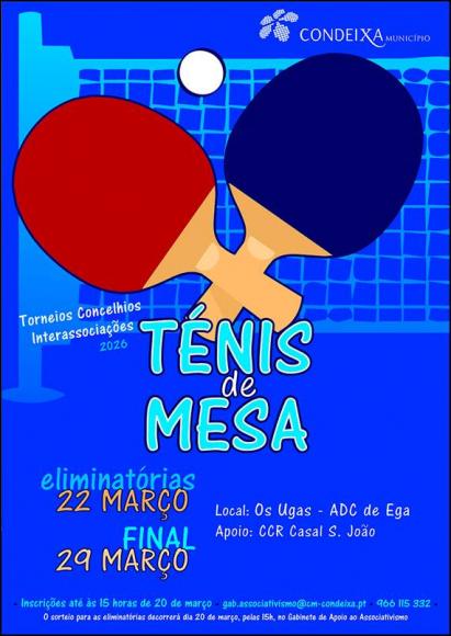 Torneios Concelhios Interassocia&ccedil;&otilde;es - Tenis Mesa 2026